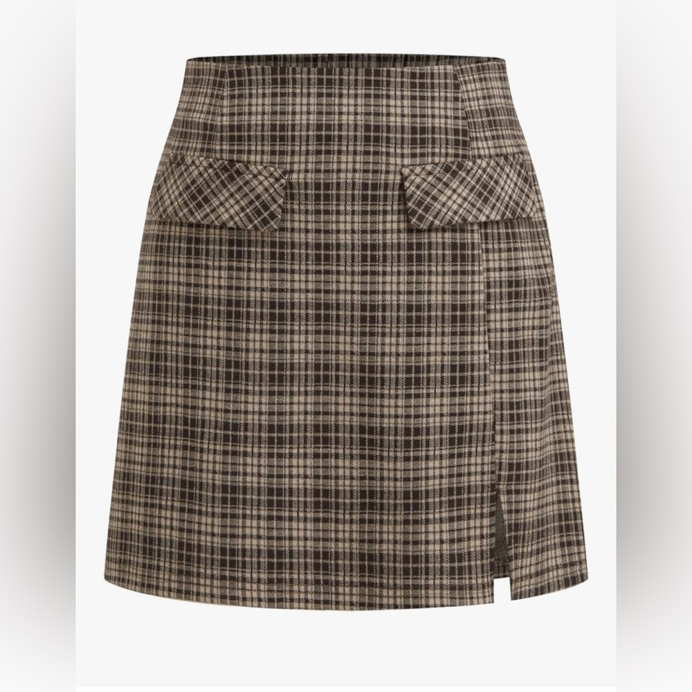 Cider Mini Skirt High Waist Zip Up Split Bodycon Fitted Party A Line Skirt